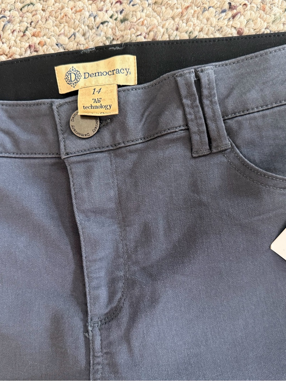 Democracy Slate Gray Straight Leg Pants - Picture 2 of 4